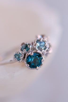Custom Design ~ Under The Sea Barnacle Blue Stone Ring