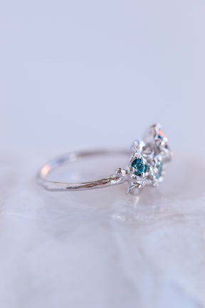 Custom Design ~ Under The Sea Barnacle Blue Stone Ring