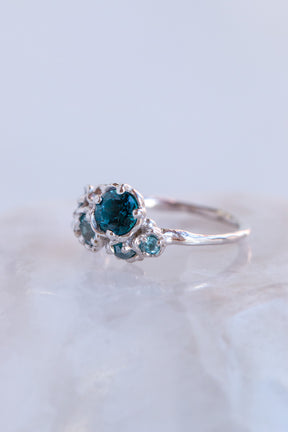 Custom Design ~ Under The Sea Barnacle Blue Stone Ring