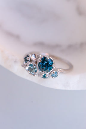 Custom Design ~ Under The Sea Barnacle Blue Stone Ring