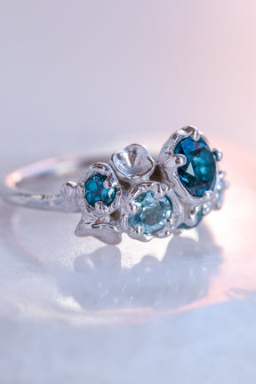 Custom Design ~ Under The Sea Barnacle Blue Stone Ring