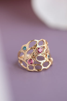 Custom Design ~ Lace Birthstone Ring