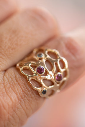 Custom Design ~ Lace Birthstone Ring