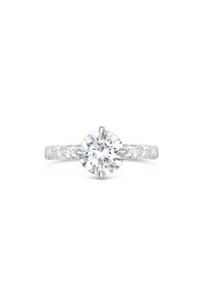 Engagement Rings ~ Unfinished Church Compass 4 Prong Round Ring