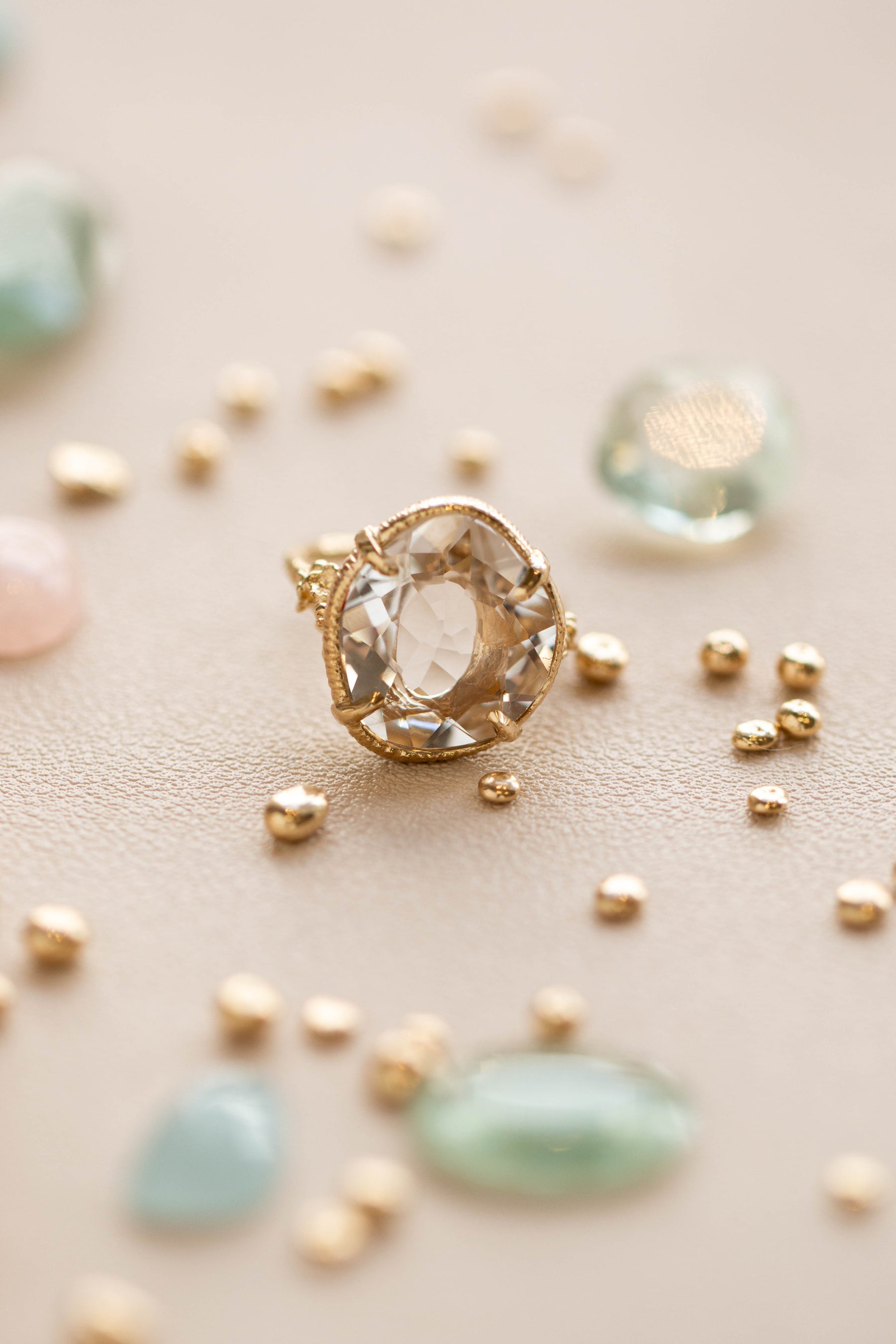 Custom Design ~ Quartz Barnacle Accent Ring