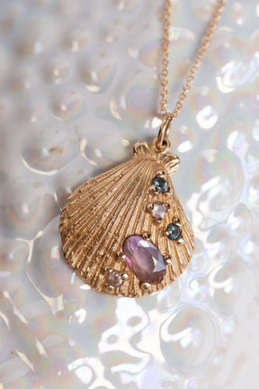 One of a Kind ~ Scallop Large Pendant in Gold