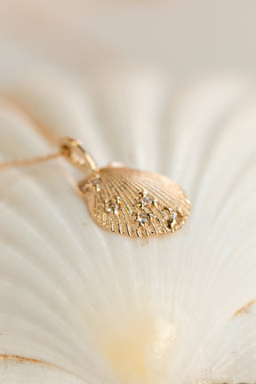 One of a Kind ~ Scallop Small Pendant in Gold