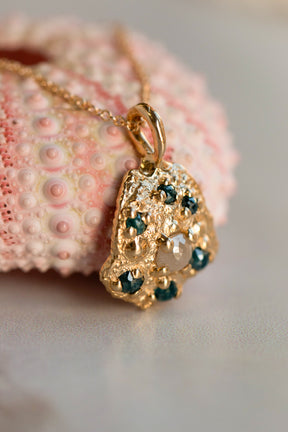 One of a Kind ~ Sea Urchin Pendant in Gold