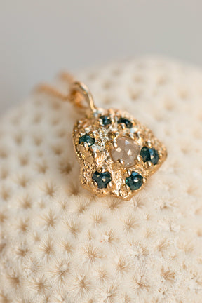 One of a Kind ~ Sea Urchin Pendant in Gold