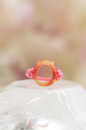 Moss Aquamarine Barnacle Cluster Ring