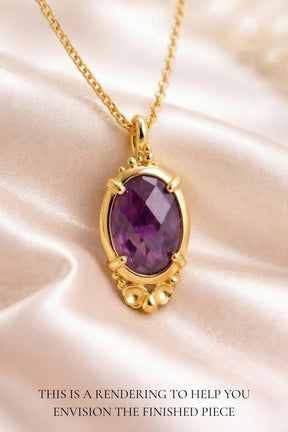 Amethyst Barnacle Pendant