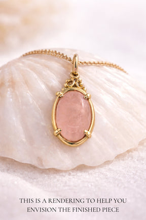 Morganite Barnacle Pendant