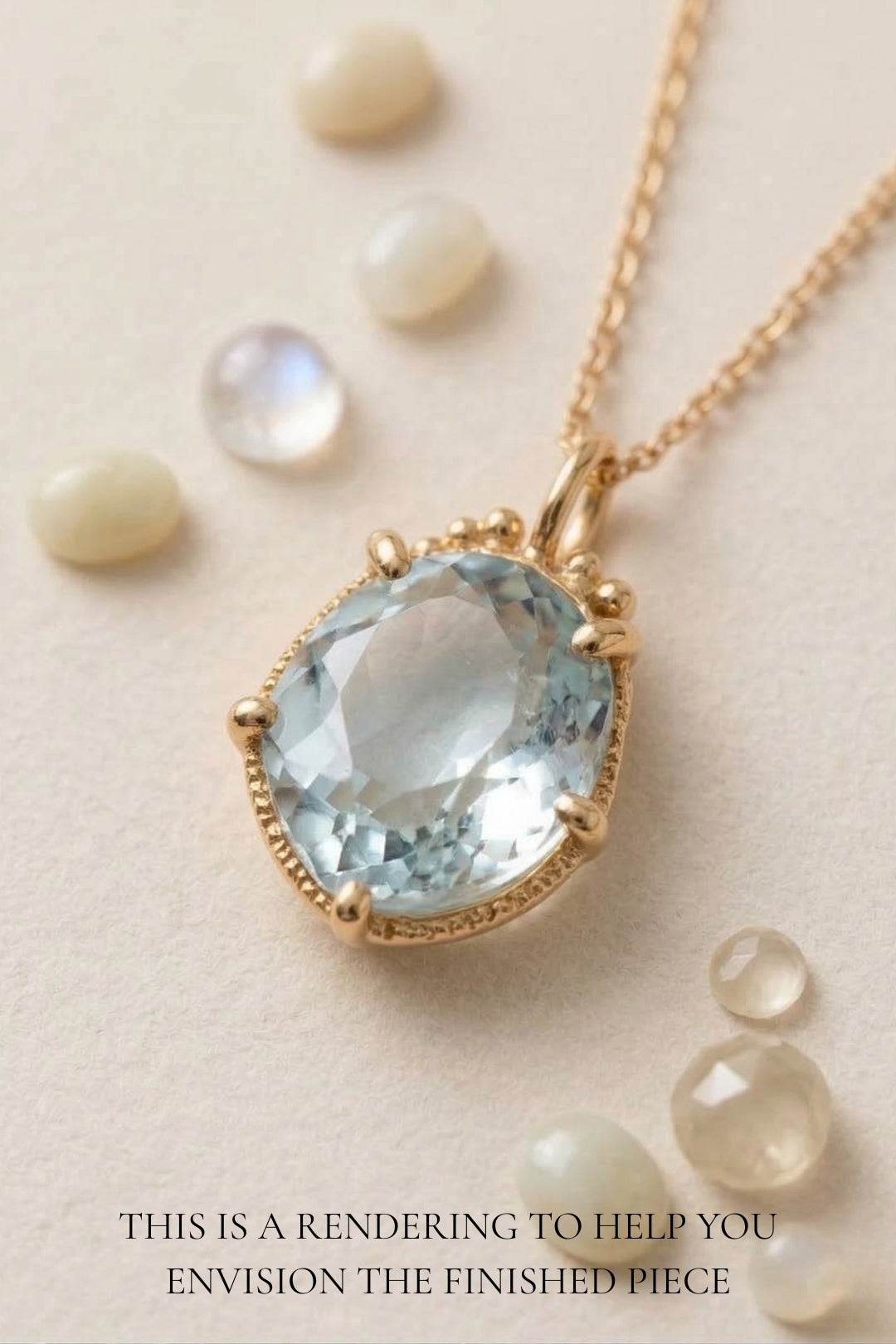 Green Amethyst Caviar Pendant