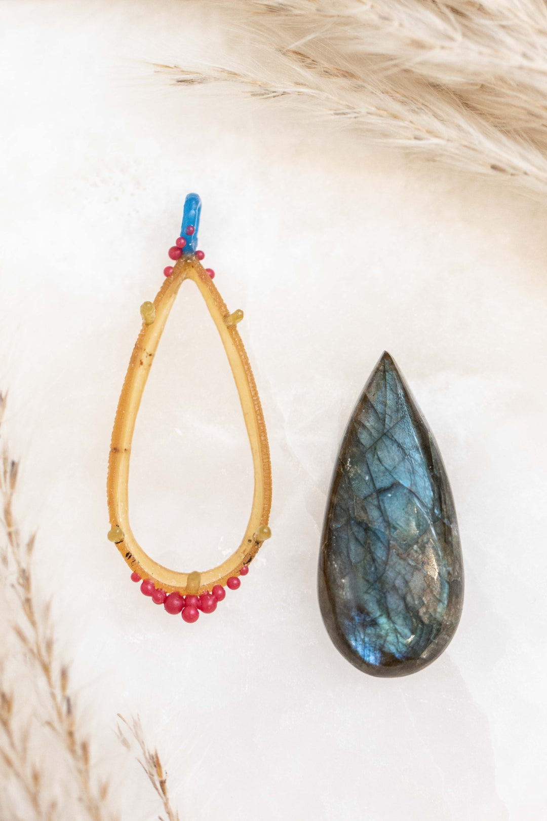 Labradorite Caviar Pendant