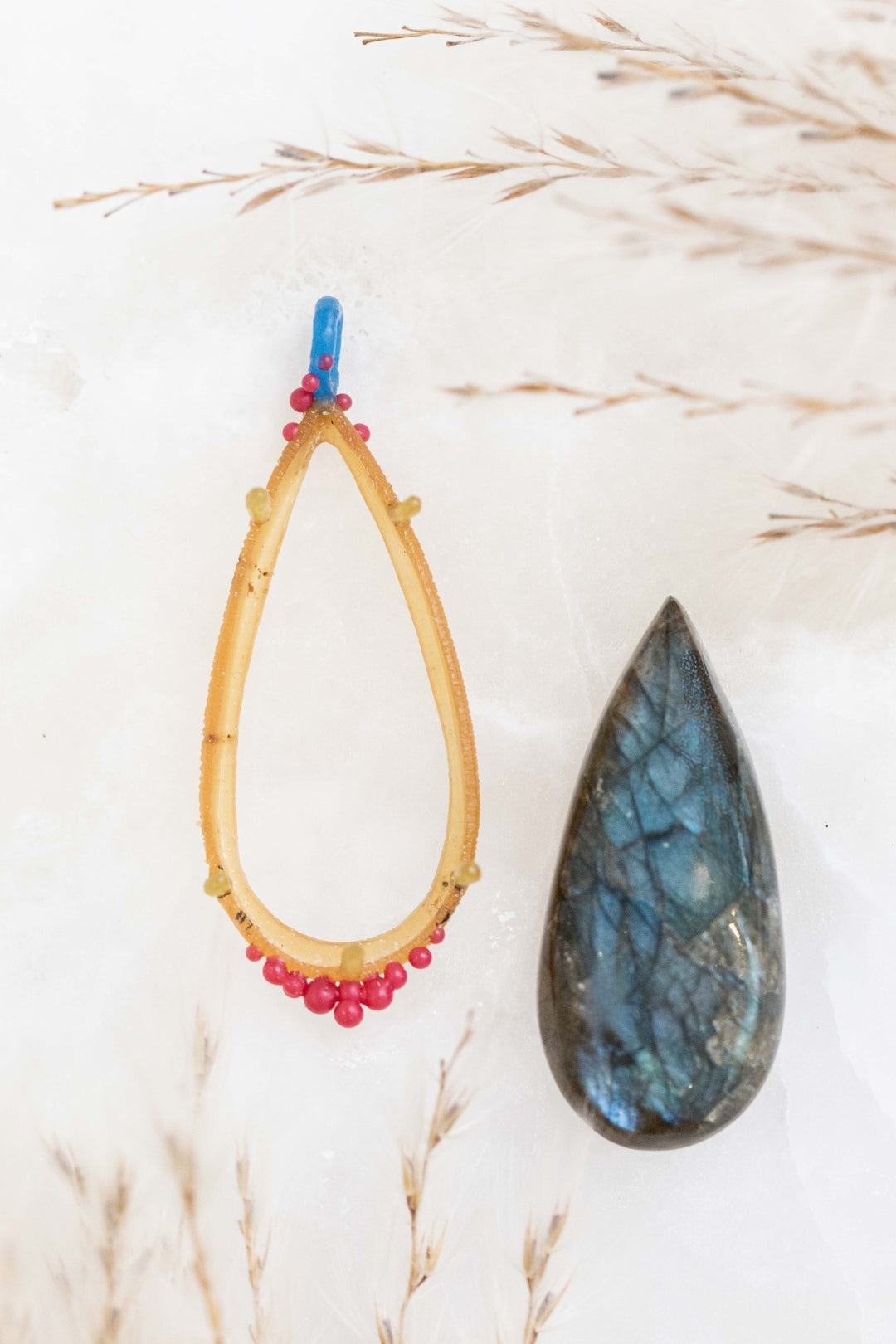 Labradorite Caviar Pendant