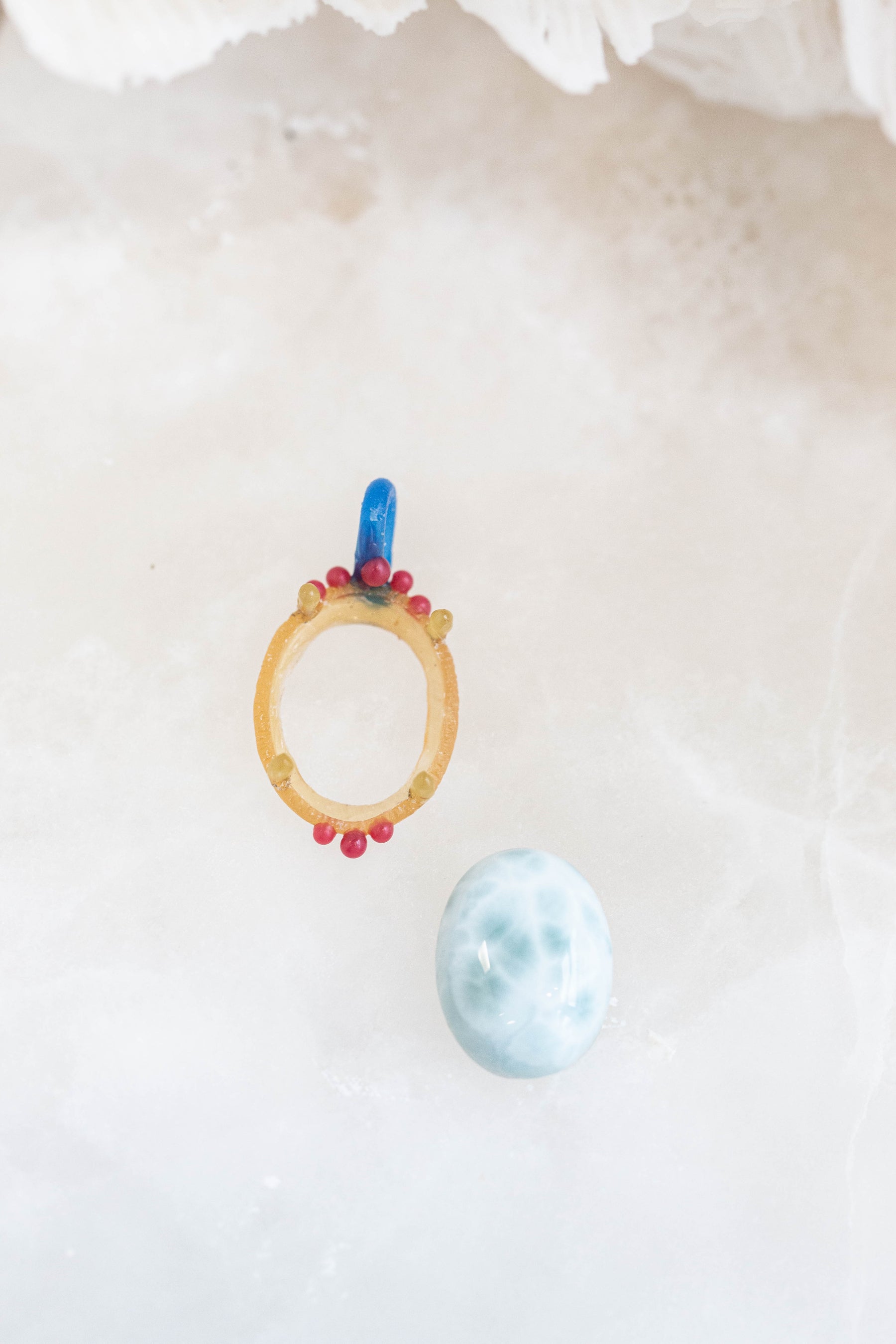 Larimar Caviar Pendant