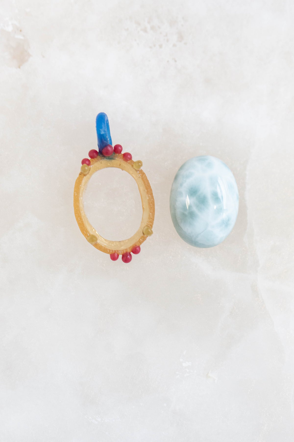 Larimar Caviar Pendant