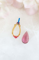 Pink Tourmaline Caviar Pendant