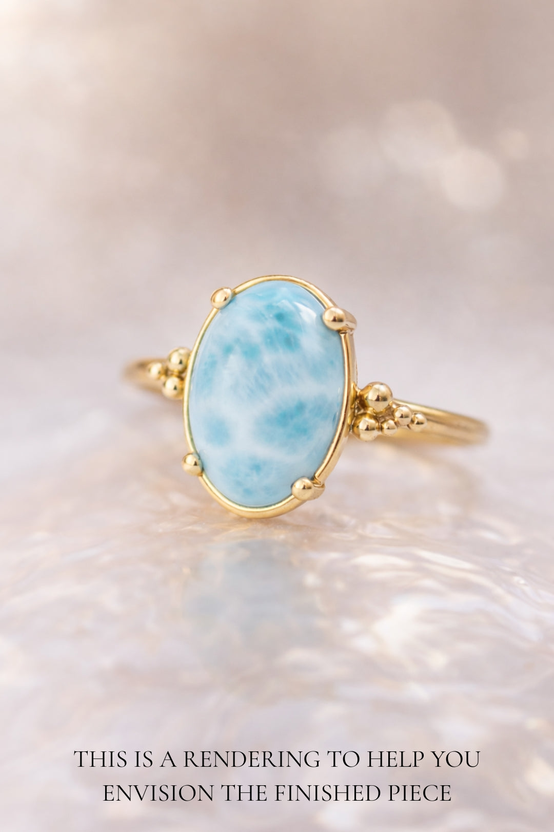 Larimar Caviar Ring