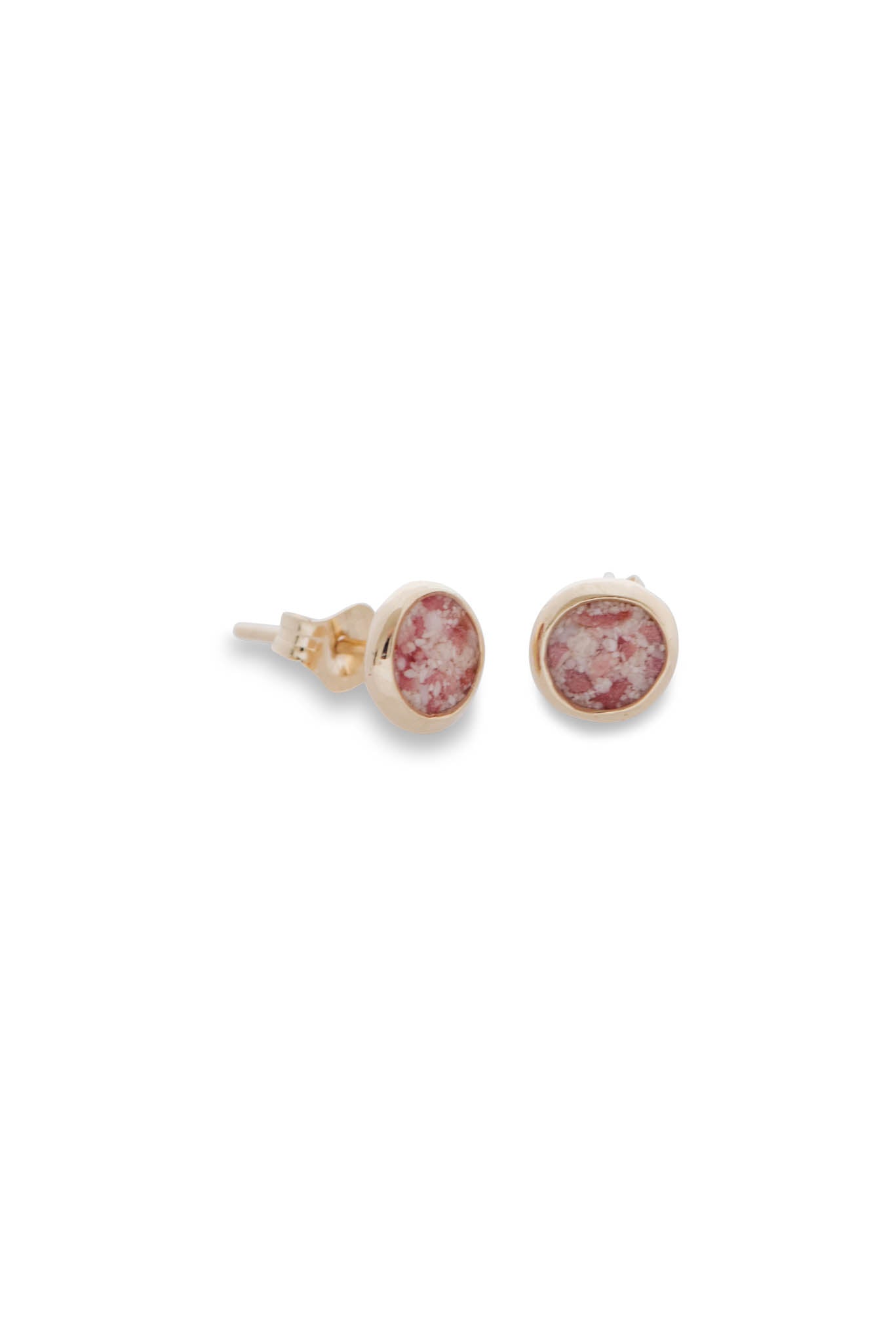 Splash ~ Circle (Small) Stud Earrings in Gold - Alexandra Mosher Studio Jewellery