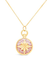 Compass Rose ~ Minimalist Pendant in Gold