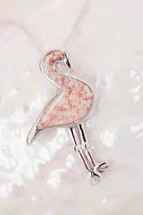 Friends ~ Flamingo Pendant in Gold