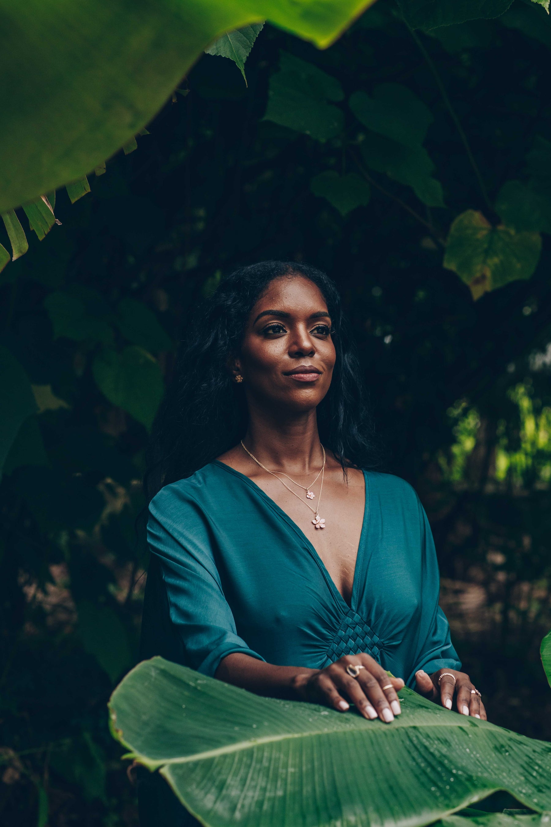 Hibiscus (Small) Pendant in Gold