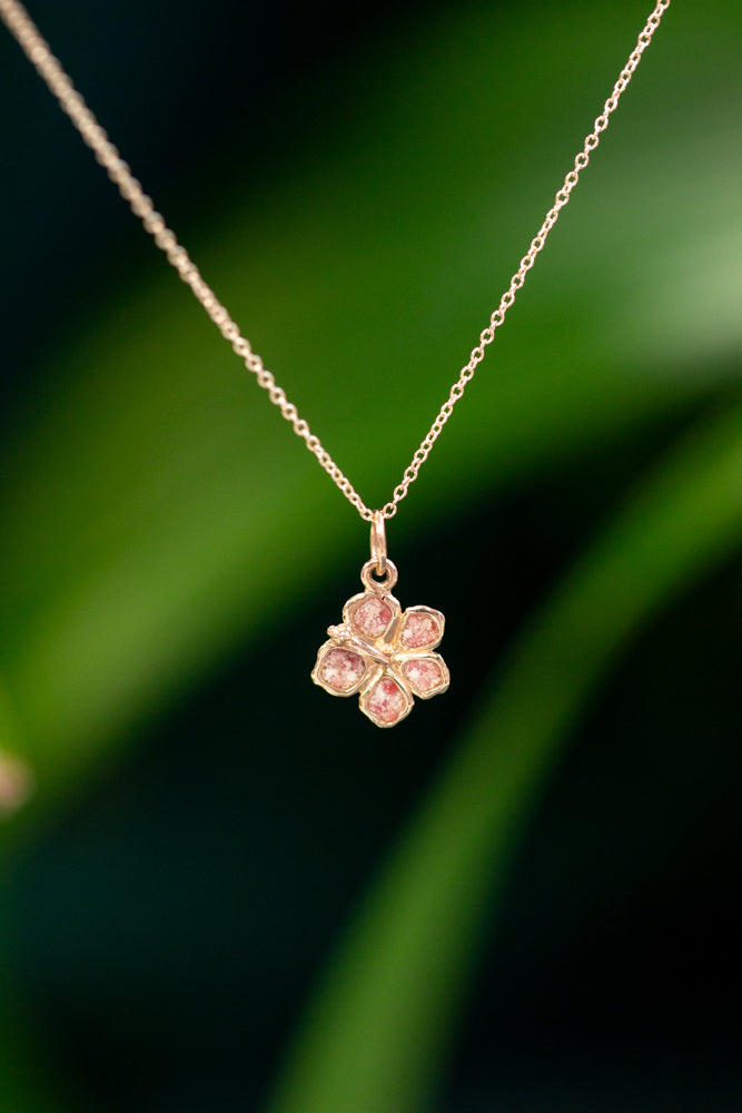 Hibiscus (Small) Pendant in Gold