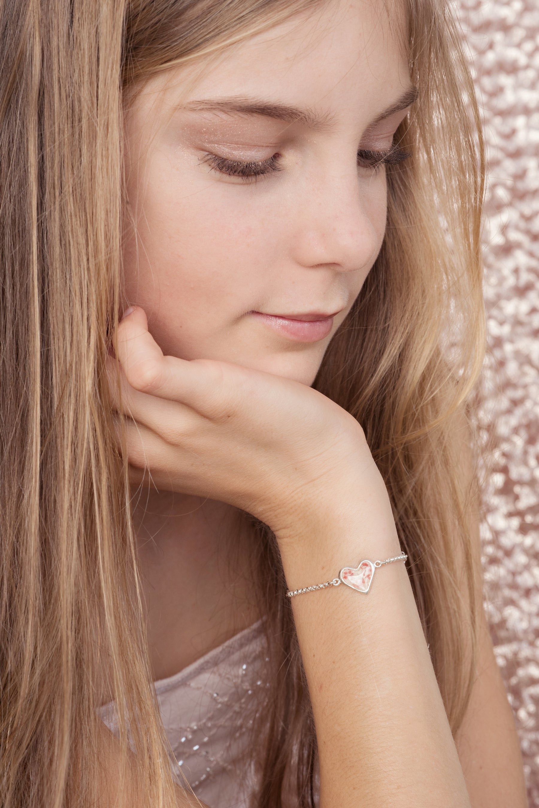 Splash ~ Heart (Juliet) Inline Bracelet - Alexandra Mosher Studio Jewellery