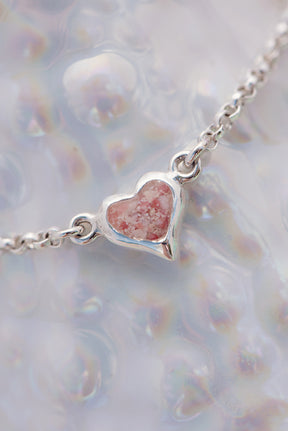 Splash ~ Heart (Small) Inline Anklet - Alexandra Mosher Studio Jewellery