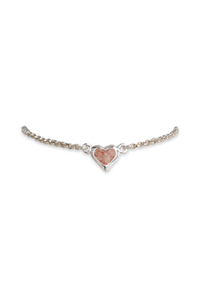 Splash ~ Heart (Small) Inline Anklet - Alexandra Mosher Studio Jewellery