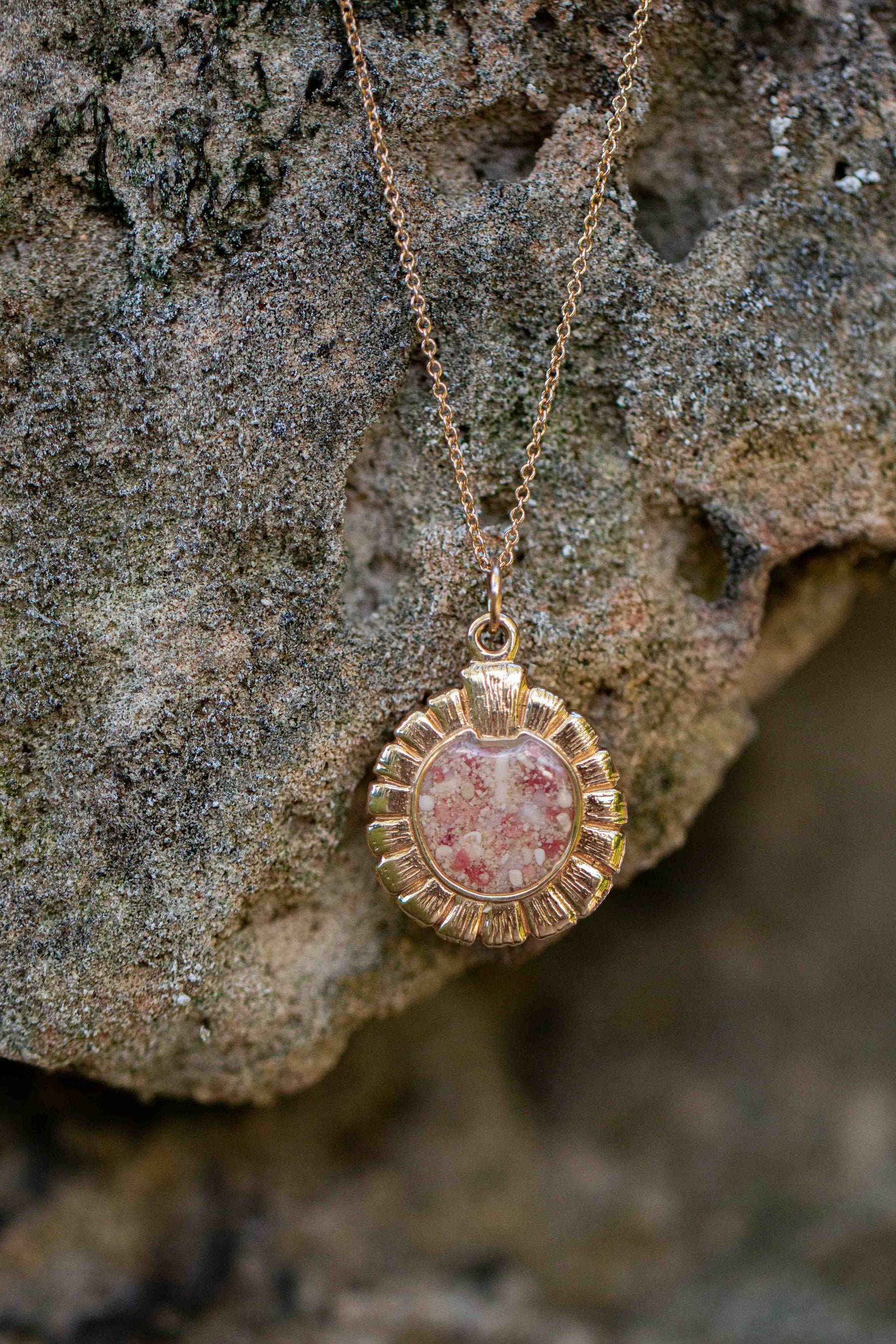 Icons ~ Bermuda Moongate Pendant in Gold