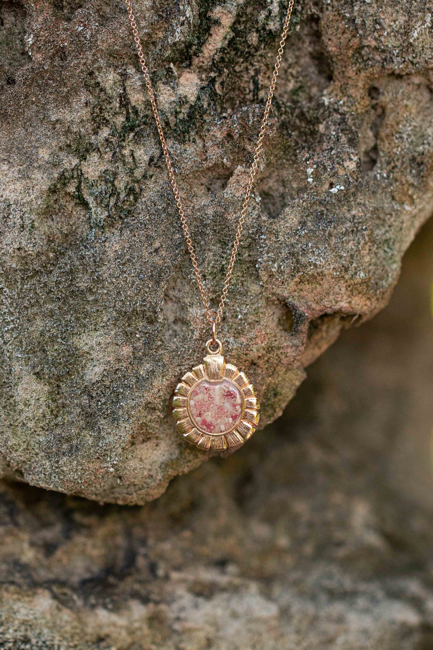 Icons ~ Bermuda Moongate Pendant in Gold