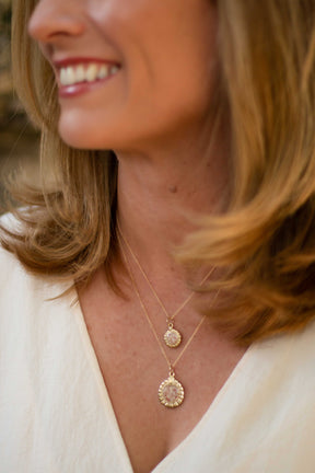 Bermuda Moongate ~ Small Pendant in Gold