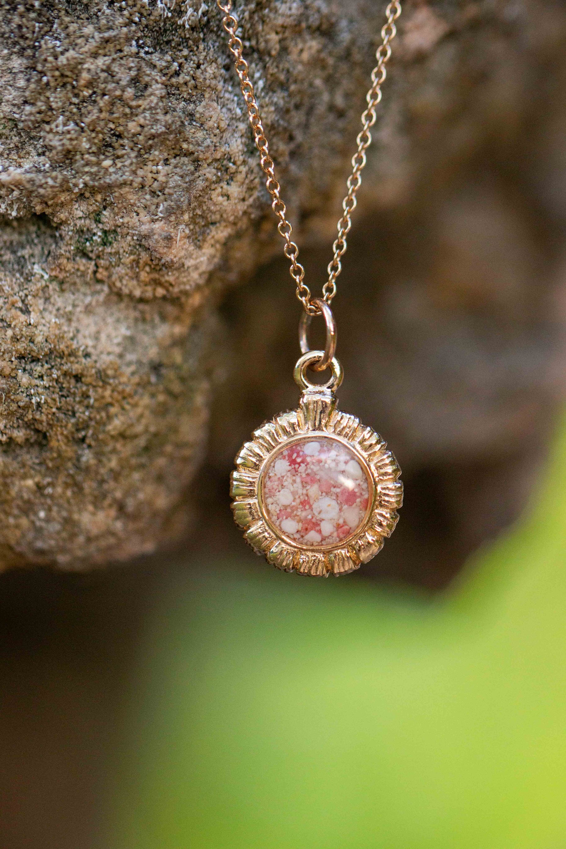 Bermuda Moongate ~ Small Pendant in Gold