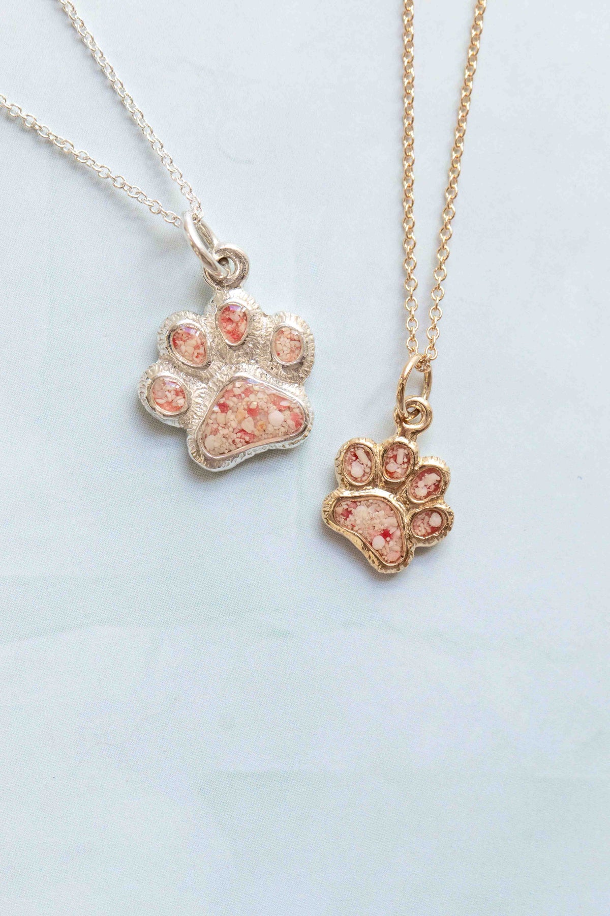 Mini Paw Print Pendant in Gold