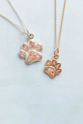 Mini Paw Print Pendant in Gold