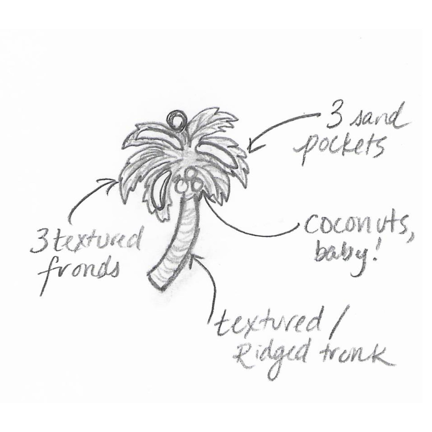 Icons ~ Palm Tree Pendant in Gold