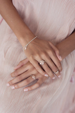 Splash ~  Circle (Medium) Braided Band Ring - Alexandra Mosher Studio Jewellery