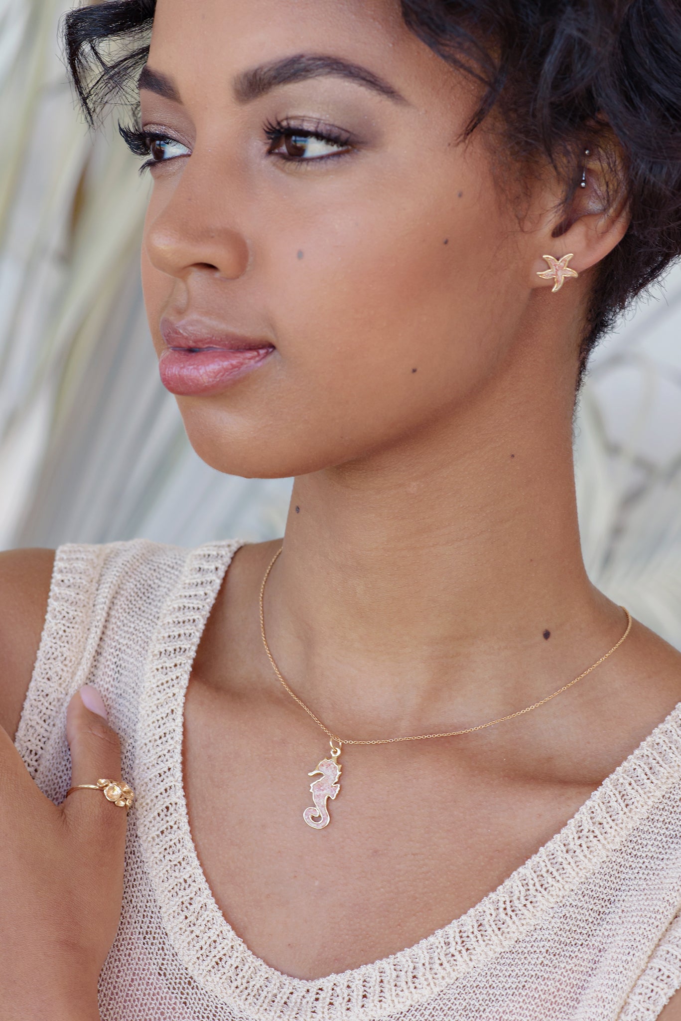 Friends ~ Seahorse (Small) Pendant in Gold
