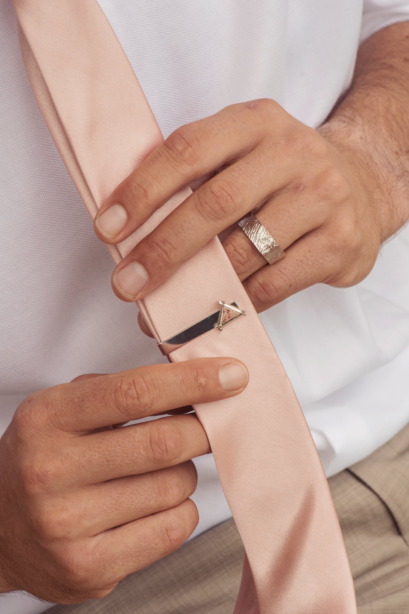 Men's Splash ~ Triangle Tie Bar - Alexandra Mosher Studio Jewellery