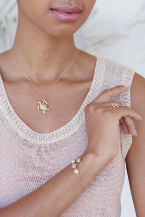 Friends ~ Turtle (Medium) Pendant in Gold