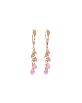 Tide Pool ~ Gem Gold Dangle Earring w/ Pink Sapphires
