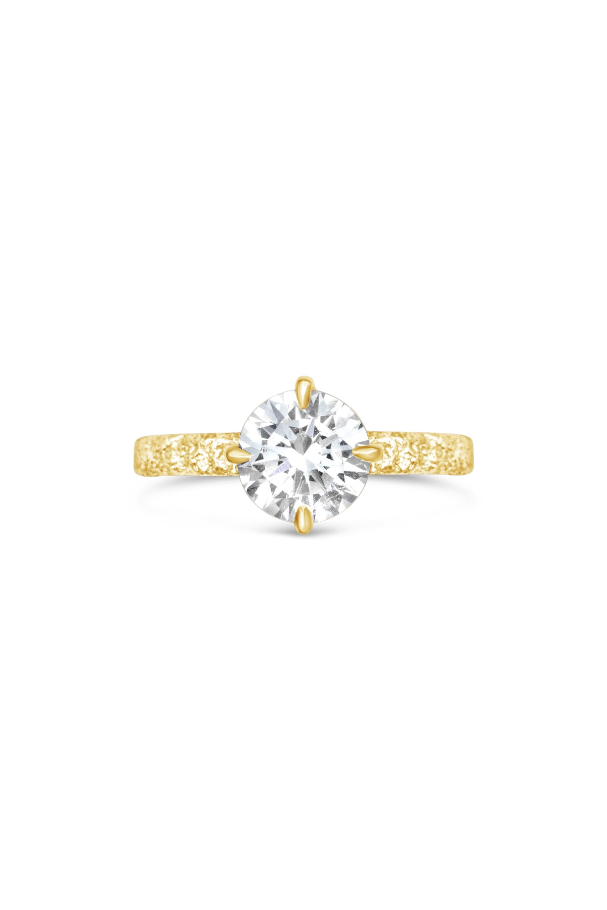Engagement Rings ~ Unfinished Church Compass 4 Prong Round Ring