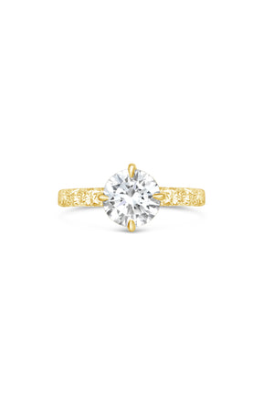 Engagement Rings ~ Unfinished Church Compass 4 Prong Round Ring
