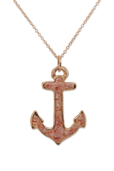 Nautical ~ Anchor (Large) Pendant in Gold - Alexandra Mosher Studio Jewellery Bermuda Fine