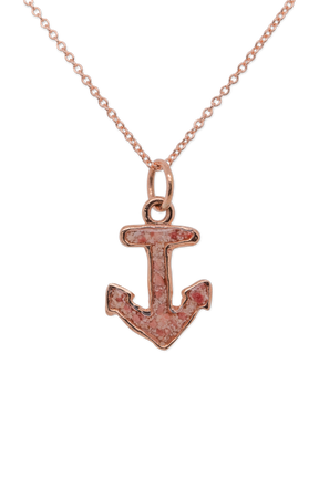 Nautical ~ Anchor (Small) Pendant in Gold - Alexandra Mosher Studio Jewellery Bermuda Fine