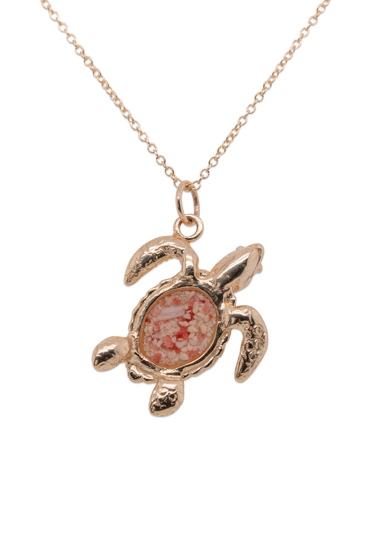 Friends ~ Turtle (Medium) Pendant in Gold - Alexandra Mosher Studio Jewellery Bermuda Fine