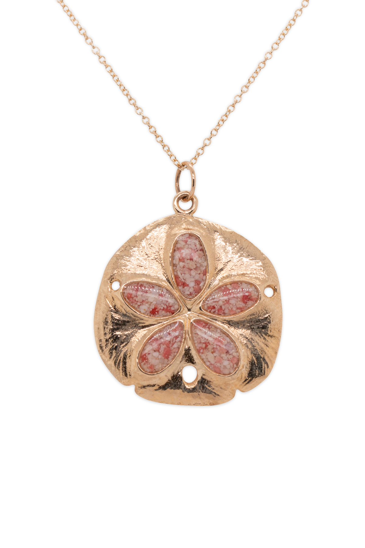 Friends ~ Sand Dollar (Large) Pendant in Gold - Alexandra Mosher Studio Jewellery Bermuda Fine