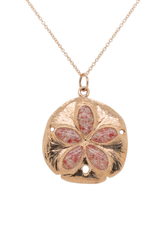 Friends ~ Sand Dollar (Large) Pendant in Gold - Alexandra Mosher Studio Jewellery Bermuda Fine